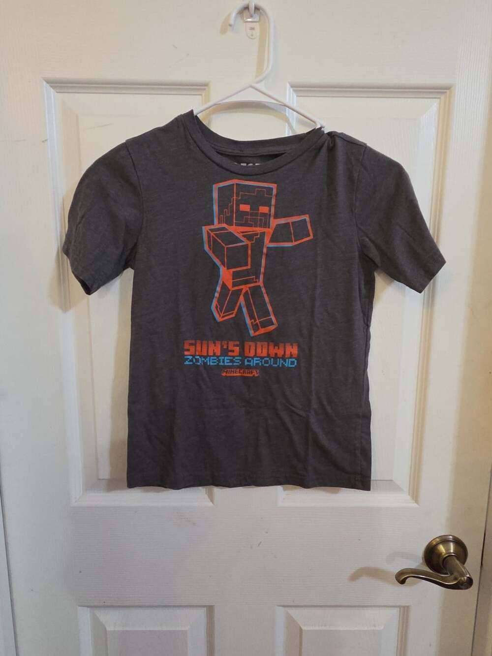 Minecraft Sun's Down Zombies Around T-Shirt Size M 8 Grey